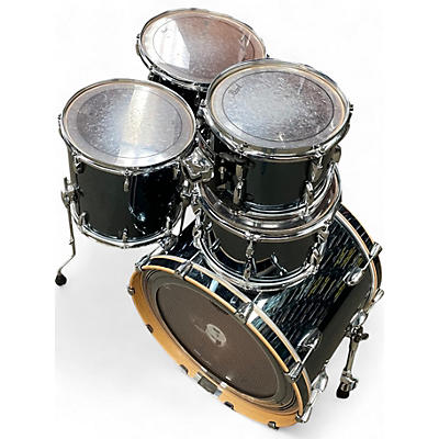 Used Pearl 6 Piece Session Studio Select Chrome Blue Drum Kit
