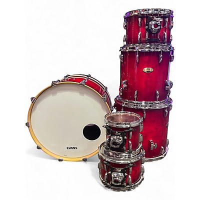 Used Pearl 6 Piece Session Studio select Candy Apple Red Drum Kit