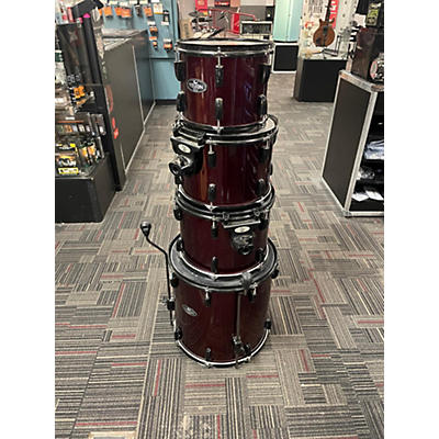 Pearl Used Pearl 6 piece Vision Wine Red Drum Kit