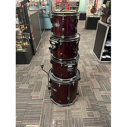 Pearl Used Pearl 6 piece Vision Wine Red Drum Kit Wine Red