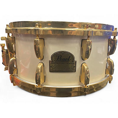 Used Pearl 6.5X14 DENNIS CHAMBERS SIG OFF WHITE Drum