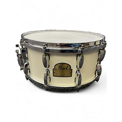 Used Pearl 6.5X14 Dennis Chambers 6.5x14 Snare Alpine White Drum