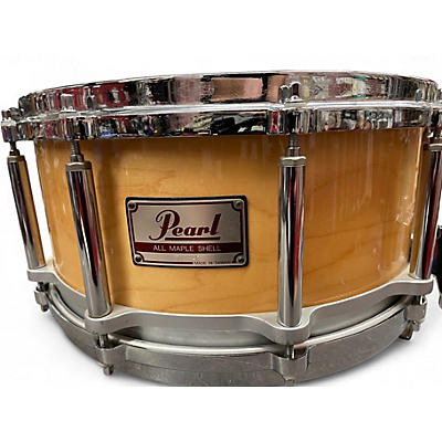 Used Pearl 6.5X14 Free Floating Snare Natural Drum