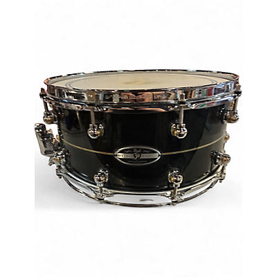 Used Pearl 6.5X14 HYBRID EXOTIC FIBERGLASS\KAPUR BLACK Drum