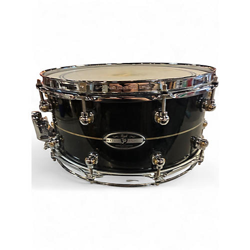 Used Pearl 6.5X14 HYBRID EXOTIC FIBERGLASS\KAPUR BLACK Drum BLACK 15
