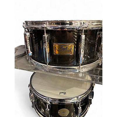 Used Pearl 6.5X14 Masters Custom Maple Shell Transparent Black Drum