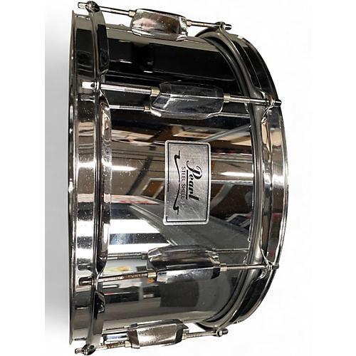 Used Pearl 6.5X14 Modern Utility Steel Snare Chrome Drum Chrome 15