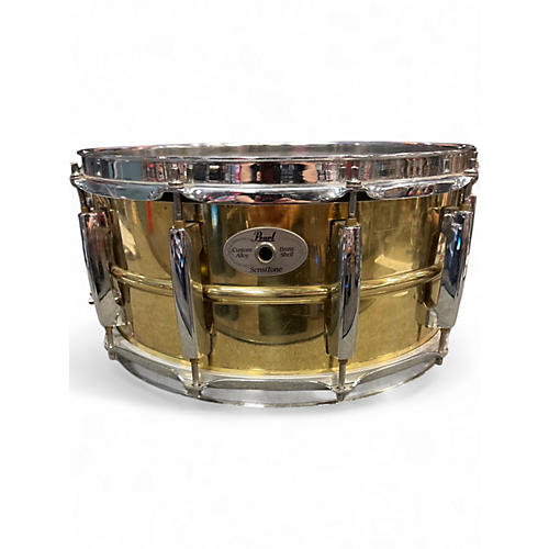 Used Pearl 6.5X14 SENSITONE BRASS Drum BRASS 15