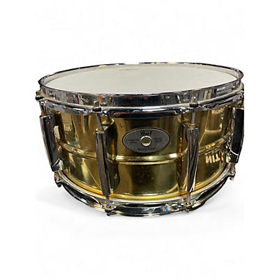 Used Pearl 6.5X14 Sensitone Snare Brass Drum