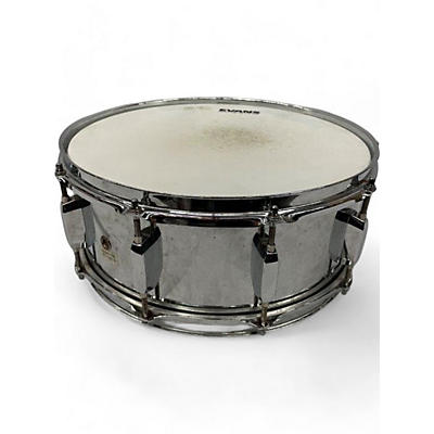 Used Pearl 6.5X14 Steel Shell Drum Silver