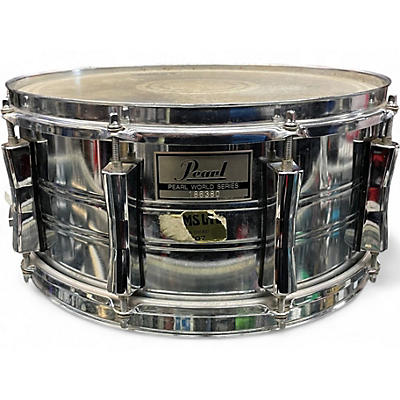Used Pearl 6.5X14 World Series Snare Chrome Drum