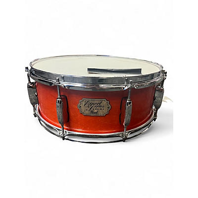 Used Pearl 6.5X14 export snare Orange Drum