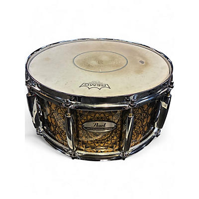 Used Pearl 6.5in Pearl Professional Series Maple Black and Gold Drum