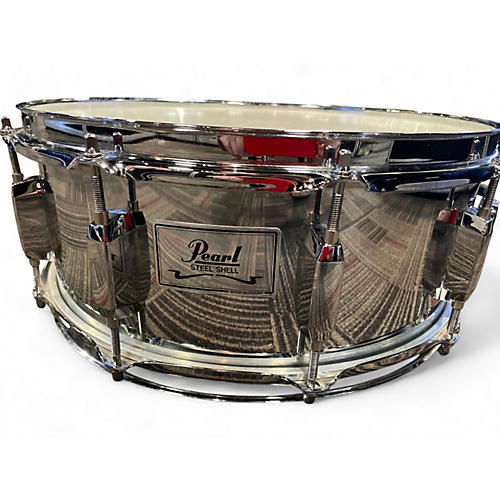 Pearl Used Pearl 6X14 Modern Utility Steel Snare STEEL Drum STEEL 13