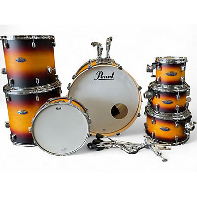Used Pearl 7 Piece Decade Maple Classic Satin Amburst Drum Kit
