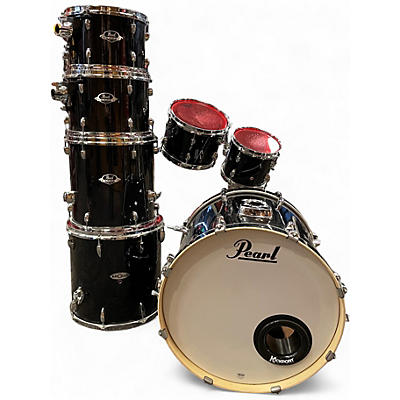 Used Pearl 7 Piece Export BLACK Drum Kit