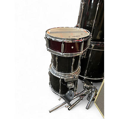 Used Pearl 7 Piece Export Black Drum Kit