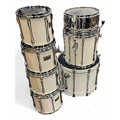 Used Pearl 7 Piece Export White Drum Kit