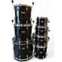 Used Pearl 7 Piece Reference Pure Black Drum Kit Black