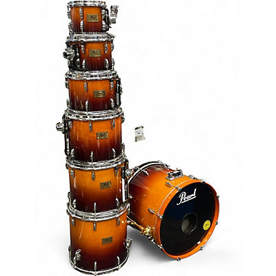 Used Pearl 7 Piece Session Custom Sunburst Drum Kit