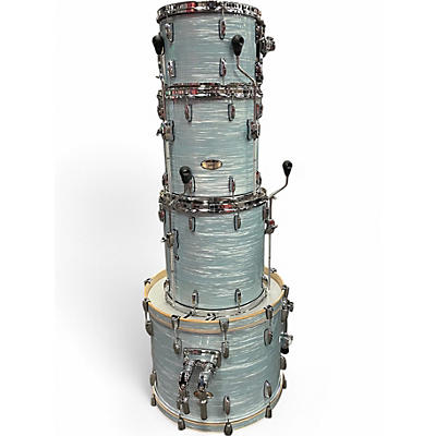 Used Pearl 7 Piece Session Studio Select Drum Kit blue oyster pearl Drum Kit