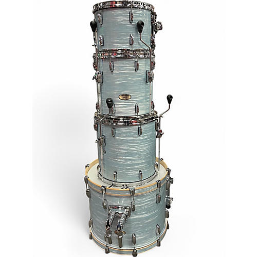 Used Pearl 7 Piece Session Studio Select Drum Kit blue oyster pearl Drum Kit blue oyster pearl