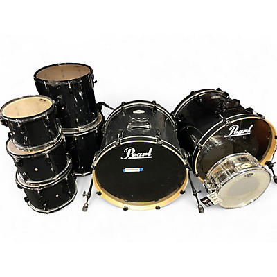 Used Pearl 7 Piece Vision Black Drum Kit