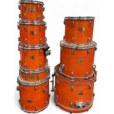 Used Pearl 8 Piece EXPORT SERIES Orange Drum Kit