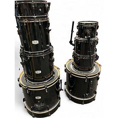 Used Pearl 8 Piece Export Black Drum Kit