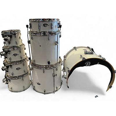 Used Pearl 8 Piece Export White Drum Kit