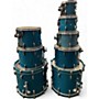 Used Pearl 8 Piece MASTER STUDIO KIT blue sparkle Drum Kit blue sparkle