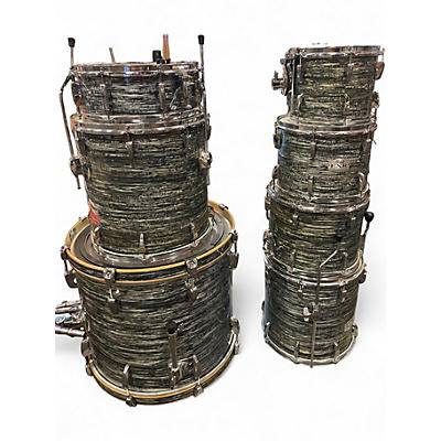 Used Pearl 9 Piece EXR EXPORT SERIES Silver Oyster Pearl Drum Kit