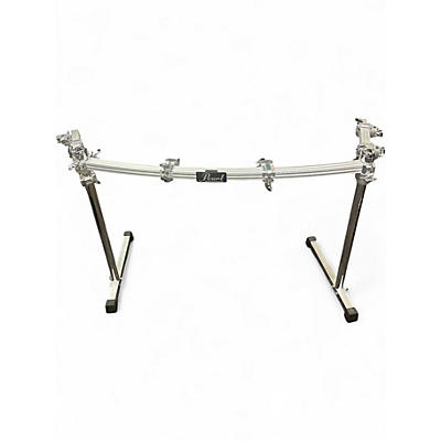Used Pearl DR511C W/2 AL86AC Short Curved Rack Rails and 6 Clamps Rack Stand