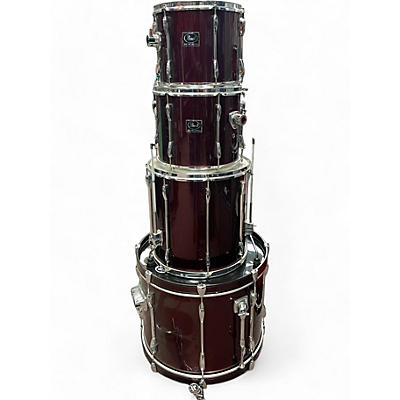 Pearl Used Pearl EXPORT SERIES 4 PIECE Burgundy Drum Kit