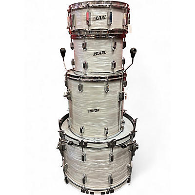 Used Pearl President Series Phenolic 4p Pearl White Drum Kit