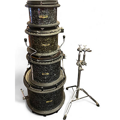 Used Peavey 4 Piece Radial Pro 500 Black Pearl Drum Kit