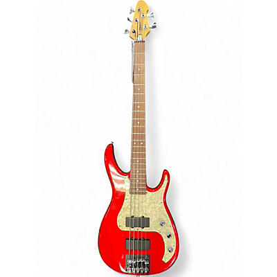 Peavey Used Peavey AXCELERATOR 5 STRING Candy Apple Red Electric Bass Guitar