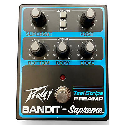Used Peavey Bandit Supreme Teal Stripe Preamp Effect Pedal