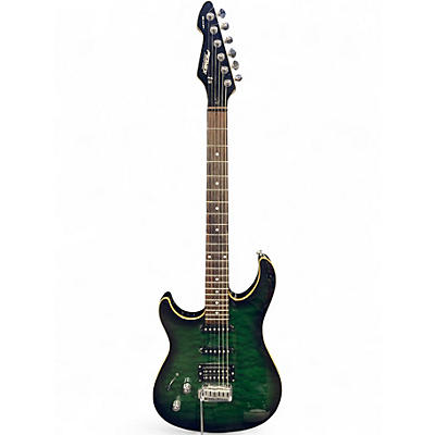 Used Peavey EXP Left Handed Trans Green Solid Body Electric Guitar