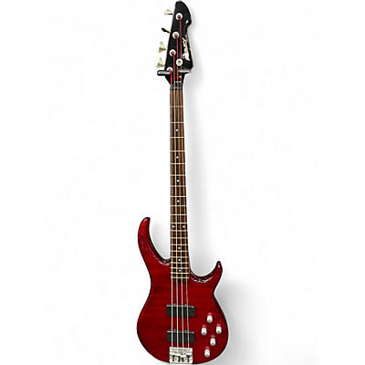 Used Peavey FURY IV Candy Apple Red Electric Bass Guitar