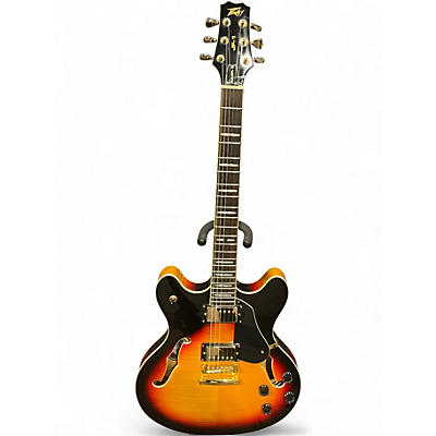 Used Peavey JF1 2 Tone Sunburst Hollow Body Electric Guitar