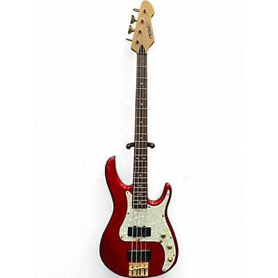 Used Peavey axcelerator  Red Electric Bass Guitar