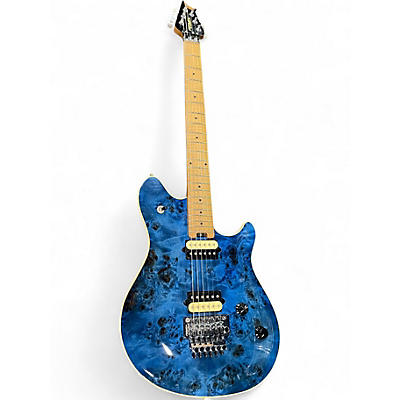 Used Peavey hp2 poplar burl Trans Blue Solid Body Electric Guitar