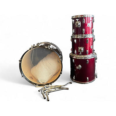 Used Percussion Plus 4 Piece 4-PIECE KIT Candy Apple Red Drum Kit
