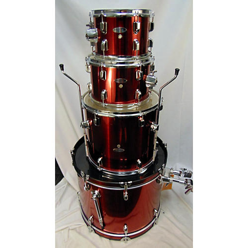 Used Percussion Plus 4 piece Pp4100 Red Drum Kit