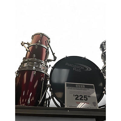 Used Percussion Plus 5 Piece 5 PIECE DRUM KIT/SHELL PACK Crimson Red Drum Kit