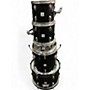 Used Percussion Plus 5 Piece Acoustic Drum Kit Black Drum Kit Black