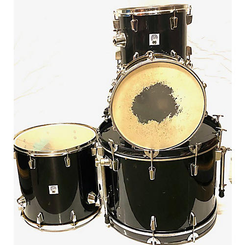 Used Percussion Plus 5 piece 5 Piece PP4200BK Black Drum Kit Black