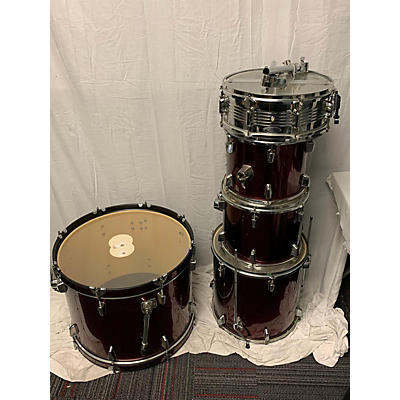 Used Percussion Plus 5 piece 5 Piece Red Drum Kit
