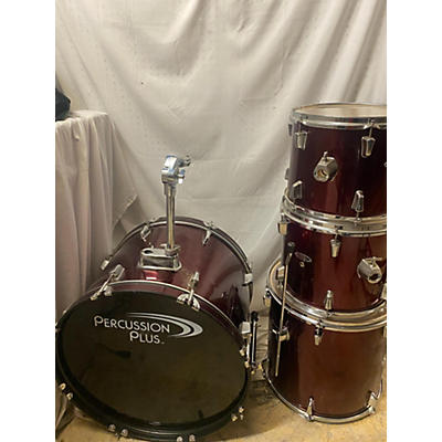 Used Percussion Plus 5 piece 5 Piece Wine Red Drum Kit